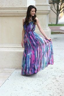 BB Dakota Print Maxi, BB Dakota, Fashion, Boho, Watercolor, Maxi