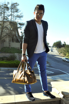 monochromatic blues, colored, khaki, gq, menswear, style, fashion, fashion blog, san francico