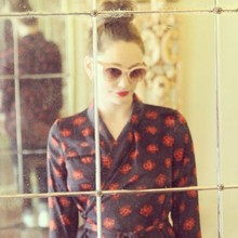It's Coming Up Roses, Rachel Roy, silk robe, roses, Stella McCartney, sunglasses, pink, round