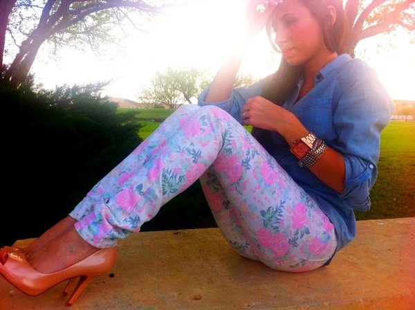 Floral Print Denim, Summer Style