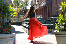 Loving Him is Red, bebe, red maxi, crop top, F21