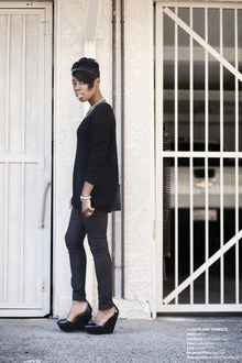 Sweaters & Spikes, sweaters, spikes, casual, black, fall, winter, cold