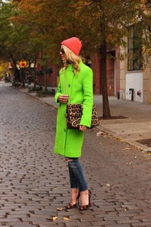 New York Neon, neon, beanie, jeans, wool 