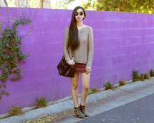 Wine and Taupe, leather, winter, fall