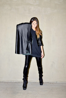 Black Wing, casual, leather jacket, leather pants, night