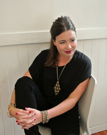 Sit Back, Relax, black, denim, casual, draped t-shirt, vintage, necklace, bronze