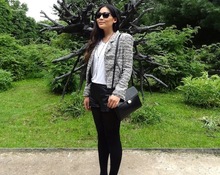 Paris Diary, tweed, blazer, cardigan, zara, classic, shoulder bag, 3.1, phillip lim, alexander wang, leather shorts, vegan leather