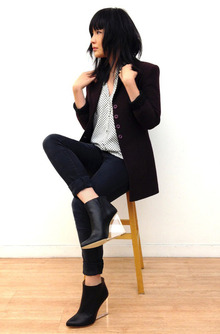Oxblood & Plexi Boots, martin margiela, h&m, topshop, ksubi, skinny, blazer, menswear, jeans, boot, geo print