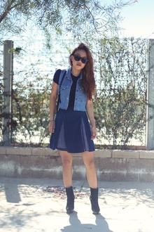 indigo, denim, dress, casual