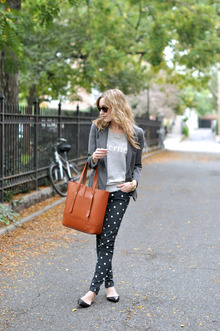 weekend warrior, grey, polka dot