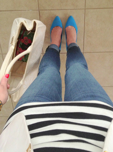 Casual Thursday, stripes, gap, casual, chic, spring, blue, denim