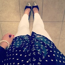 Anchors and Dots, nautical, anchors, navy, polka dots, white