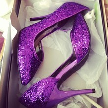 Bling Bling, sparkle glitter purple heels