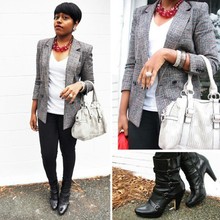 vintage blazer + [red], blazer, outfit, ootd, vintage