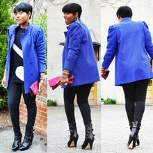  vintage graphic sweater + [cobalt blue] 