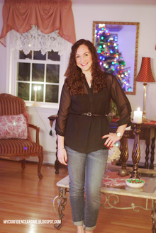 Christmas Eve Style, sheer, winter, black, skinny jeans