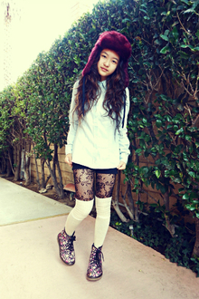 Word's on the street., Valentine's Day, outfit, inspiration, denim, lace, romantic, casual, winter, fur, hat, floral, outfit