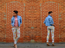 COMBINING THE TWO: Stripes and Floral, floral, stripes, rue21, thrift store, collections and volumes, collections + volumes