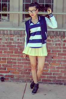 Staying Power, stripes , spring, varsity jacket