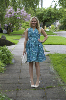Let's Fly Away, Spring, Dressy, Floral Dress, Charlotte Tarantola, Kenneth Jay Lane, Let's Fly Away, Lucien Piccard, Nadri, Rent The Runway, Seattle, Stuart Weitzman, Thakoon, Wedding, Wedding Season
