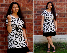 Circular Logic,  #SummerTime #DailyLook #Chic #Comfy #Black #UrbanLook #White #Dress #Circles