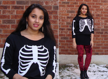 X-Ray Vision, #ROMWE #DAILYLOOK #BLACK #RED #LEGGINGS #VELVET #FASHION #NEWYEARS #2014 #HAPPYNEWYEAR #H&M #BLACK #GOLD #SWEATER #BLAZER #EARRINGS #SILVER #BACKTOSCHOOL #WINTER #WARM #2014 #HOLIDAYS #RIBS #SKELETON #BONES