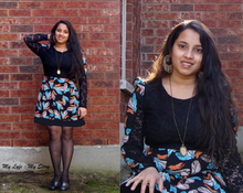 Light as a Feather, #OASAP #DRESS #SAMMYDRESS #FEATHER #LACE #BLACK #COLOURFUL #SPRING #WARMWEATHER #RHINESTONE #NECKLACE #ROMWE #EARRINGS #GOLD #DUSTYGOLD #TORONTO #ONTARIO #CANADA
