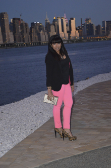 Highlighter Pants, Leopard Print Mary Janes, Neon Pink Skinny Jeans