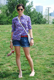 Red, White and Blue, gap, ray-ban, summer style