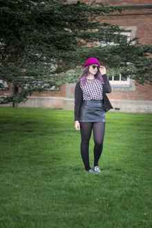 Faux Leather, checks, leather, vintage