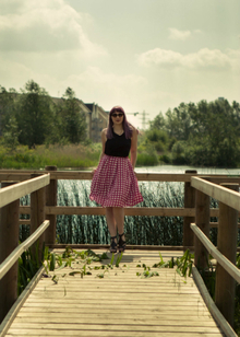 Gingham, gingham, midi, skirt