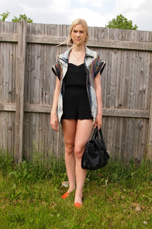 I’m still not sure what I stand for., Playsuit, denim