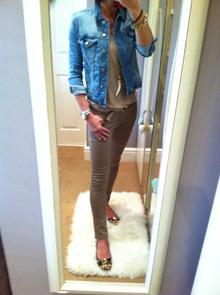 Denim, Beiges, Golds & Leopard Print, Denim, denim jacket, J Crew, Zara, Leopard Print, Gold, Beige