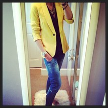 Boyfriends & a Yellow Blazer, Blazer, Boyfriend Jeans, Zara, Banana Republic