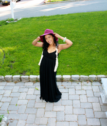 Maxi Madness, maxi, vintage, outfit, sunhat, summer, H&M