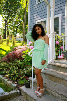 More Mint Please, mint, dress, summer, fashion, outfit, polkadots