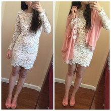 Perfect Lace Dress With a Floral Kimono, lace dress, white lace dress, pretty, floral kimono, bat wing kimono