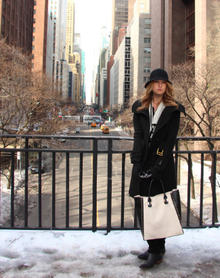 Tudor City Shuffle, hat, coat, winter, nyc, nyfw, street style,