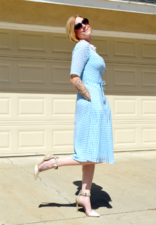 eShakti Emma Dress, vintage, custom, polka dot, dress