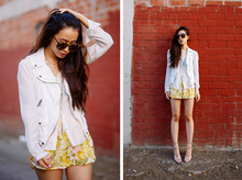 Going floral, floral, summer, casual, jennyong, neon blush, shorts, linen shirt