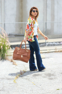 Caught In The Tropical Vibe, floral,kimono,ootd,spring,summer,wide leg,true religion,target,cat eye,sunglasses,
