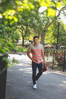 Friday Stripes, casual, polo, stripes, neutral, denim&supplyralphlauren, converse, classic, hightop, pindr, redsnapback