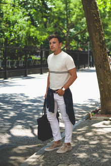 M.Nii x Gap, jcrew, gap, plaid, whitewashjeans, leatherbelt, filsontote, toms, canvassneaker