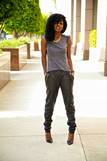 Leather Joggers
