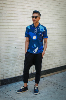 NOT YOUR AVERAGE POLO, rayban, wayfayer, polo, printedpolo, originalpenguin, capsulecollection, lyle&scott, asos, dropcrotchsweatpants, zara, tsubo, chukkasneakers, johnruvin