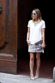 After the Storm, rayban, mirroredaviator, summer, classic, tombinns, statementnecklace, givenchy, pouch, theory, valentino, rockstudpump