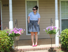 Gingham and Stripe, mixing prints, gingham, stripes, summer, summer fashion