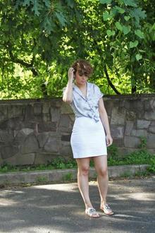 TIED UP, silverhoopearrings, forever21, f21, tieupblouse, whitetrend, bodycon, zara, jeffreycampbell