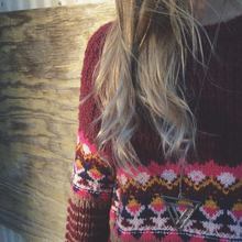 Bright Fair Isle Sweater = snuggle approved