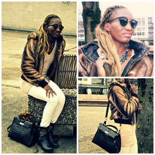 White Denim, casual, simple, winter, fur, 